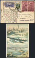 BRAZIL: Special Air France Postcard Franked With 1,600Rs. And Sent From Sao Paulo - Autres & Non Classés