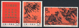 CHINA: Sc.927/929, 1967 Oil Well Firefighters, Cmpl. Set Of 3 Values, Very Lightl - Autres & Non Classés