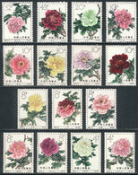 CHINA PEOPLE'S REPUBLIC: Sc.767/781, 1964 Flowers, Complete Set Of 15 Values, Min - Neufs