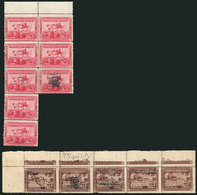 CROATIA: Strip Of 5 Stamps + Block Of 8 Of 2 Stamps Issued By The Govenment In Ex - Croatie