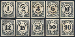 UNITED STATES: Sc.O47/O56, Post Office Dept., PROOFS On Thick Card, Complete Set - Service