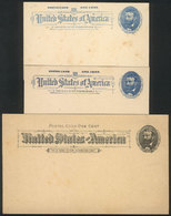 UNITED STATES: Sc.UX10 And UX11, Postal Cards (the Latter In 2 Shades: Blue And L - ...-1900