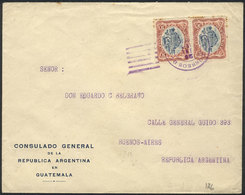 GUATEMALA: Cover Franked With Pair Sc.120, Sent From Guatemala To Argentina On 20 - Guatemala