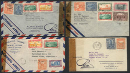 GUATEMALA: 7 Covers Sent To Argentina In 1944/5, Good Postages, With Interesting - Guatemala