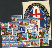 GUATEMALA: FIGHT AGAINST TUBERCULOSIS: Lot Of 22 Cinderellas Issued Between 1958 - Erinnophilie