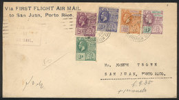 BRITISH GUIANA: 20/SE/1929 First Flight To SAN JUAN (Puerto Rico), With Arrival B - Guyane Britannique (...-1966)