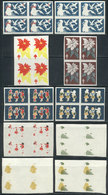 NETHERLANDS: FIGHT AGAINST TUBERCULOSIS: Lot Of IMPERFORATE Blocks Of 4 And Imper - Erinnophilie