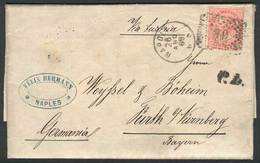 ITALY: Complete Folded Letter Franked By Sc.31 (Sa.20) Sent From Napoli To German - Non Classés