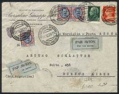 ITALY: Air Mail Cover Franked By Sa.78 X3 + Other Values (total 17L.) Sent From A - Non Classés