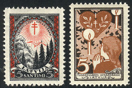 LATVIA: FIGHT AGAINST TUBERCULOSIS: 2 Cinderellas Issued In 1934 And 1936, The Fi - Erinnophilie