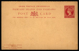 FALKLAND ISLANDS/MALVINAS: Double Postal Card (with Paid Reply) Of 1p. Victoria, - Falkland