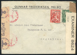 NORWAY: Cover Sent From Melbu To Argentina On 4/SE/1942 Franked With 30ö And Alli - Other & Unclassified