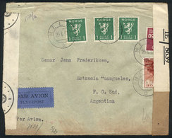 NORWAY: Airmail Cover Sent From Melbu To Argentina On 29/JUN/1943 Franked With 3. - Other & Unclassified