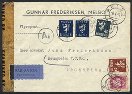 NORWAY: Airmail Cover Sent From Melbu To Argentina On 8/JA/1944 With Handsome Pos - Other & Unclassified