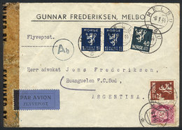 NORWAY: Airmail Cover Sent From Melbu To Argentina On 8/JA/1944 With Handsome Pos - Autres & Non Classés