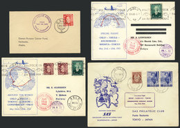 NORWAY: 1951 To 1975, 16 Corvers Or Cards Flown VIA THE NORTH POLE To Various Des - Autres & Non Classés