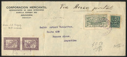 PARAGUAY: Registered Airmail Cover (commercial) Sent From Asunción To Buenos Aire - Paraguay