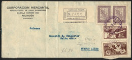 PARAGUAY: Registered Airmail Cover (commercial) Sent From Asunción To Buenos Aire - Paraguay