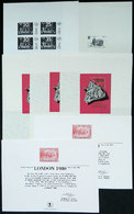 WORLDWIDE: 13 Sheets With Special Impression Of Postage Stamps, In General To Com - Autres & Non Classés