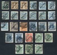 URUGUAY: Issue Of 1901, Lot With A Large Number Of Used UNPUNCHED Stamps, VF Gene - Uruguay