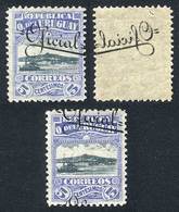 URUGUAY: Year 1919, 5c., 2 Examples With Varieties: Very Shifted Overprint And Wi - Uruguay