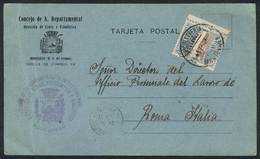 URUGUAY: Card Of The Office Of Census And Statistics Sent To Italy On 17/SE/1923 - Uruguay