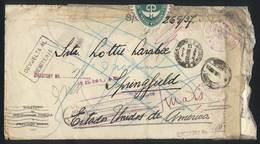 URUGUAY: Official Cover Sent Stampless To USA On 22/NO/1937, Datestamped "Exter - Uruguay
