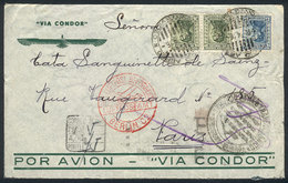 URUGUAY: Cover Franked With 87c., Sent From Montevideo To France On 4/SE/1934, Wi - Uruguay