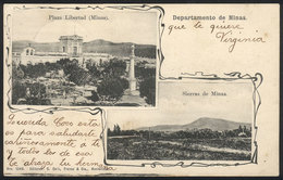 URUGUAY: MINAS: Libertad Square And Hills, Ed. Galli Franco & Cia, Used On 24/SE/ - Uruguay