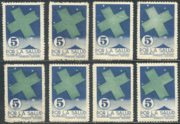 URUGUAY: FIGHT AGAINST TUBERCULOSIS: 8 Cinderellas Of 1938, VF Quality! - Erinnophilie