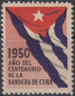 VI-327 CUBA CINDERELLA. 1950. CENTENARIO DE LA BANDERA. FLAG. MNH. - Beneficiencia (Sellos De)