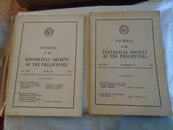 JOURNAL OF THE GEOLOGICAL SOCIETY OF THE PHILIPPINES VOL XXVI SEPT 72 N° 3 Et VOL XXV June 1971 N° 2 - Earth Science