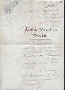 LYON 1853 2 ACTES DU TRIBUNAL DE COMMERCE FAILLITE PETROD X BOCHET MARCHAND DE FARINES 7 PAGES X 11 PAGES : - Manuscripts