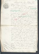 SAINT PIERRE ROCHE SAINT BONNET 1852 ACTE VENTE D UNE TERRE POUR ANTOINE BONY CONTRE MARTIN BONY 2 PAGES : - Manuscripts