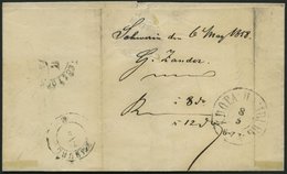 HAMBURG 1858, K.D.O.P.A. HAMBURG, K2 Rückseitig Auf Brief Von Schwerin Nach Altona, Feinst - Vorphilatelie