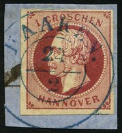 HANNOVER 14a BrfStk, HAAREN, Blauer K2 Auf 1 Gr. Rosa, Prachtbriefstück - Hannover