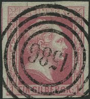 PREUSSEN 6ax O, 1857, 1 Sgr. Rosa, Dünnes Papier, Nummernstempel 1586 (WARTENBERG), Kabinett, Gepr. Flemming, Mi. (140.- - Otros & Sin Clasificación