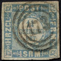 SCHLESWIG-HOLSTEIN 6 O, 173 (TRITTAU) Auf 11/4 S. Grauultramarin, Feinst, Gepr. W. Engel - Schleswig-Holstein