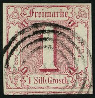 THURN Und TAXIS 29 O, 1863, 1 Gr. Karminrot, Allseits Riesenrandig, Pracht - Altri & Non Classificati