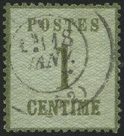 NDP 1Ia O, 1870, 1 C. Olivgrün, Type I, Pracht, Mi. 120.- - Autres & Non Classés