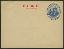 FRANKFURT/MAIN Drucksachen & Circular Beförderung: 1889, Ganzsachenumschlag Eilbrief (20 Pfennig.) Mit Wertstempel Doppe - Private & Local Mails