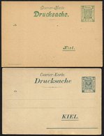 KIEL A P 24II,26I BRIEF, COURIER: 1899, 2 Pf. Grün, Anschriftenzeile Nicht Unterstrichen Und 2 Pf. Grün, Zierstrich Type - Posta Privata & Locale