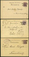 BAHNPOST DR P 12 BRIEF, Geestemünde-Hannover, L3, 1883-1885, Auf Vier 5 Pf. Ganzsachenkarten, Fast Nur Pracht - Franking Machines (EMA)