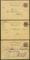 BAHNPOST DR P 5,12 BRIEF, Heide-Elmshorn, L3, 1880-1883, Auf Vier 5 Pfe. Bzw. 5 Pf. Ganzsachenkarten, Feinst/Pracht - Franking Machines (EMA)