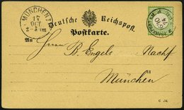 Dt. Reich 23a BRIEF, 1874, 1 Kr. Gelblichgrün Mit Feldmerkmal Der Fuß Der Linken Wertziffer Ist Hell, Nicht Gefärbt! Auf - Gebraucht