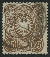 Dt. Reich 35b O, 1878, 25 Pfe. Gelbbraun, üblich Gezähnt Pracht, Gepr. Jäschke-L., Mi. 130.- - Other & Unclassified