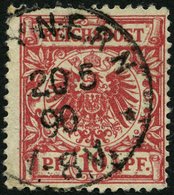 Dt. Reich 47ba O, 1890, 10 Pf. Lebhaftrosarot, üblich Gezähnt Pracht, Gepr. Wiegand, Mi. 60.- - Other & Unclassified