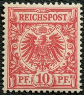 Dt. Reich 47ca **, 1893, 10 Pf. Mittelrot, Postfrisch, Kabinett, R!, Fotoattest Petry, Mi. (1200.-) - Altri & Non Classificati