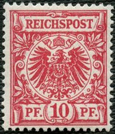 Dt. Reich 47ea **, 1899, 10 Pf. Braunrot, Gelblichorange Quarzend, Postfrisch, Pracht, RR!, Gepr. Zenker Und Fotoattest  - Otros & Sin Clasificación