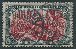 Dt. Reich 81Bb O, 1902, 5 M. Grünschwarz/dunkelkarmin, Gezähnt B, Ohne Wz., Farbfrisch, Feinst (Knitterspuren Und Kleine - Altri & Non Classificati